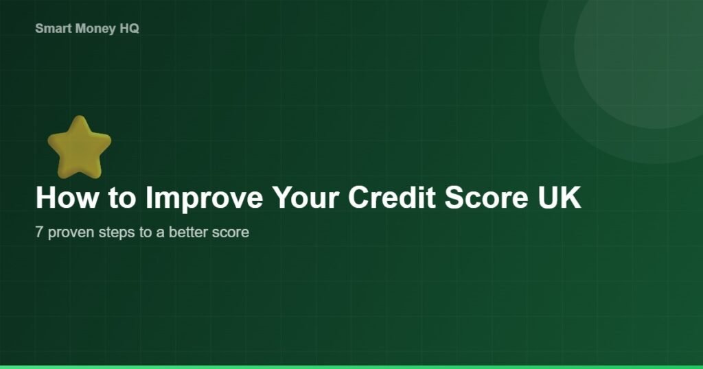 How to Improve Your Credit Score in the UK: 7 Proven Steps - Smart Money HQ